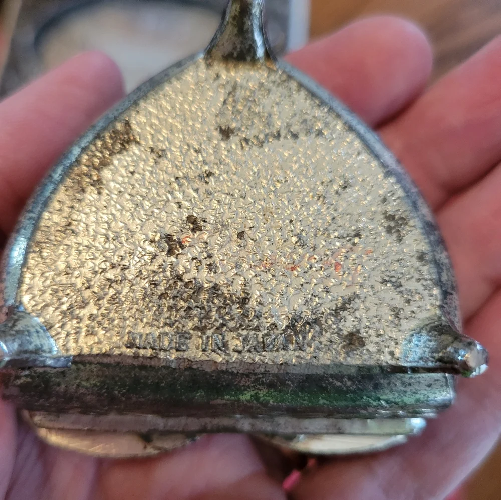 Vintage Indiana Heart Shaped Jewelry Box ~ Silvertone ~ 1960s ~